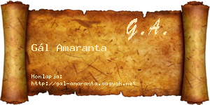 Gál Amaranta névjegykártya